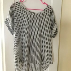 Black and White Blouse